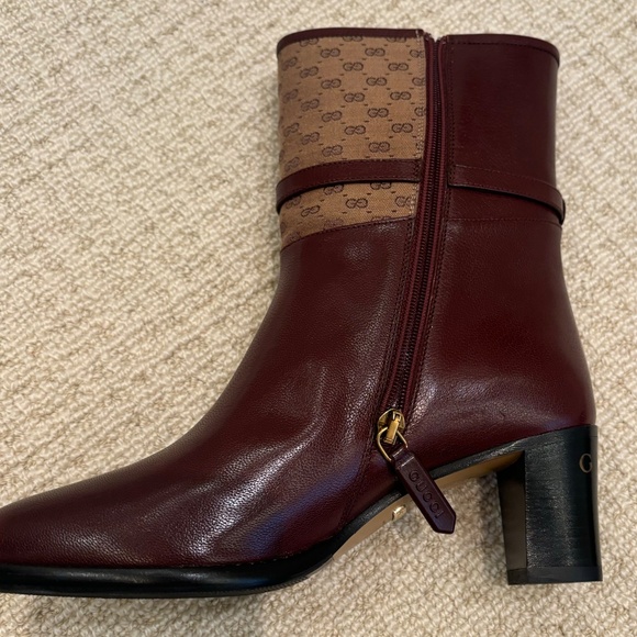 BRAND NEW GUCCI Burgundy Boots, Size 6 - Picture 2 of 7